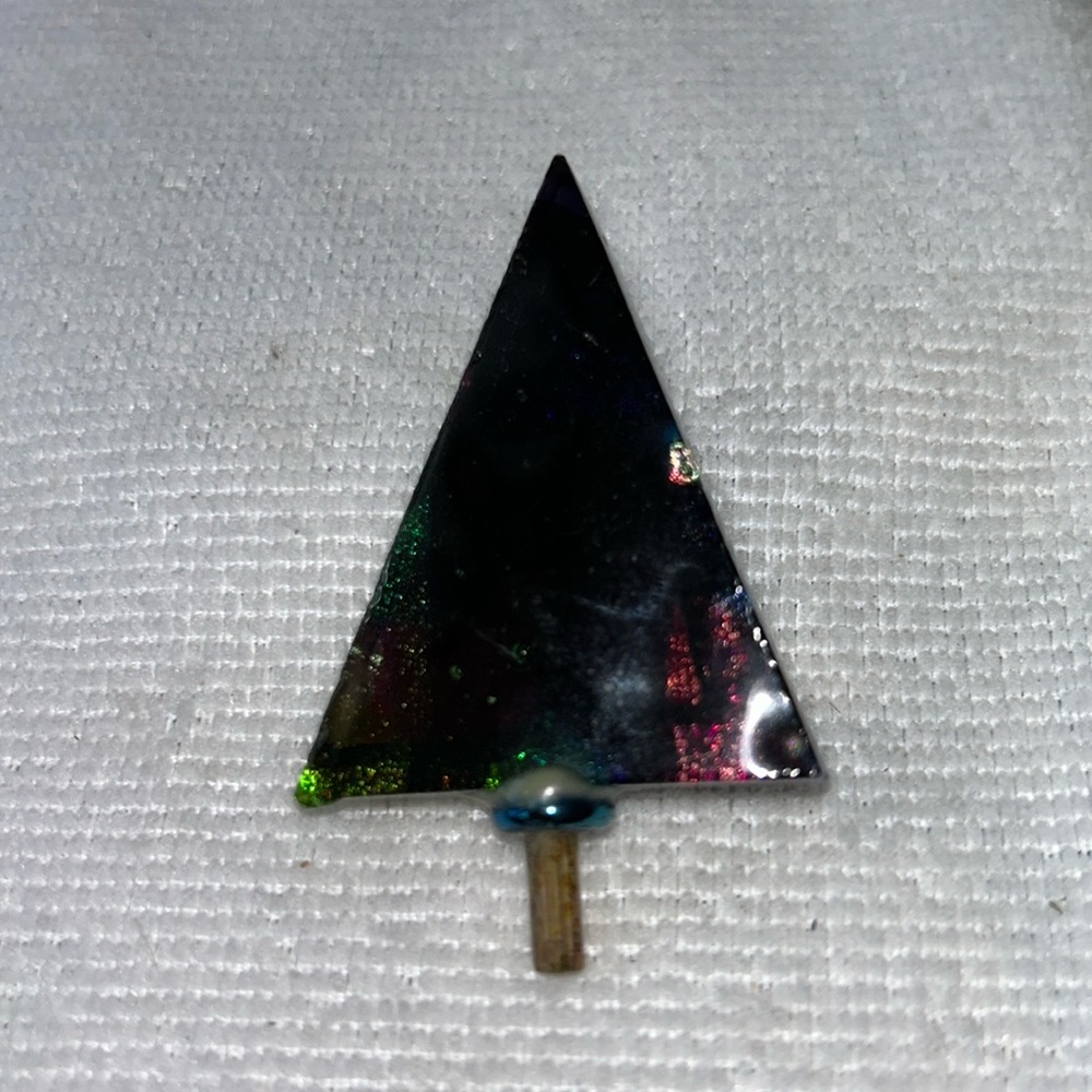 Dichroic Glass Tree Brooch/Pin Handmade by Geddes Studios